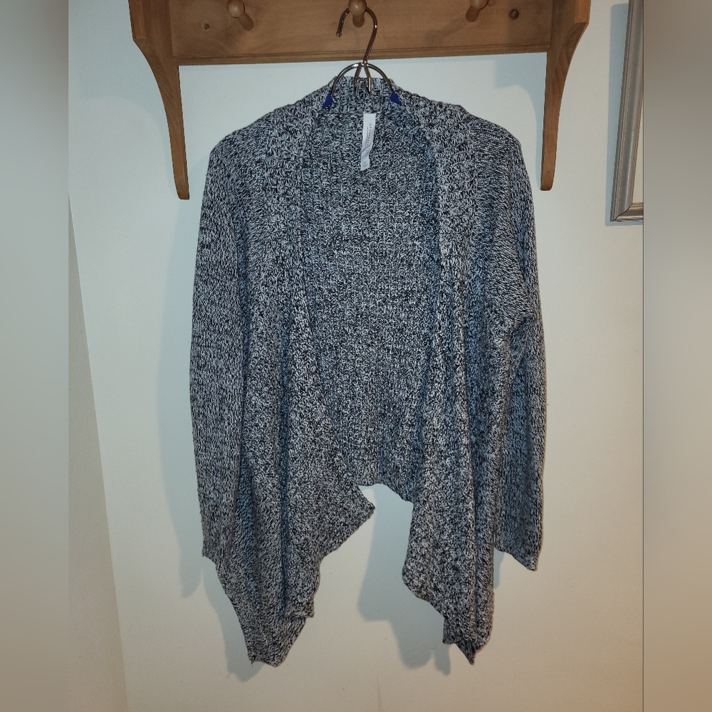 Women's Gray Open Front Sweater